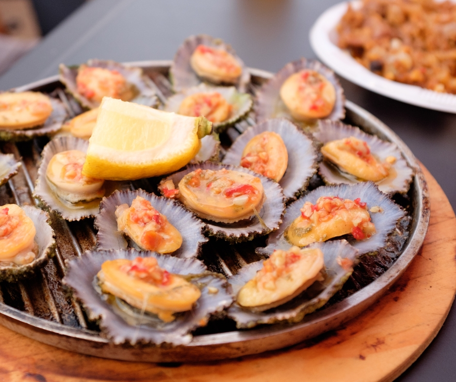 Grilled limpets